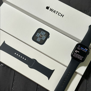 (풀박스)애플워치se 44mm 미트나이트 세트 GPS