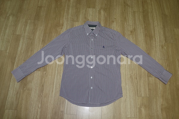 (95)빈폴/네이비버건디 잔체크셔츠--0
