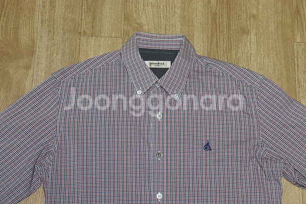 (95)빈폴/네이비버건디 잔체크셔츠--2