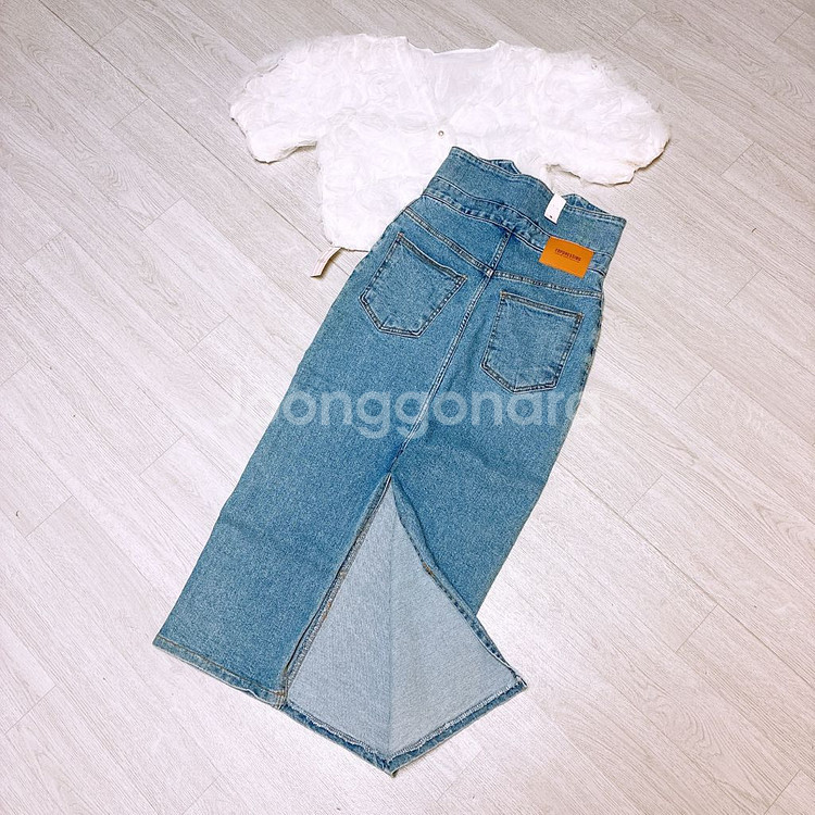 새상품 > 블라우스 스커트 셋업 S/55 사이즈--3