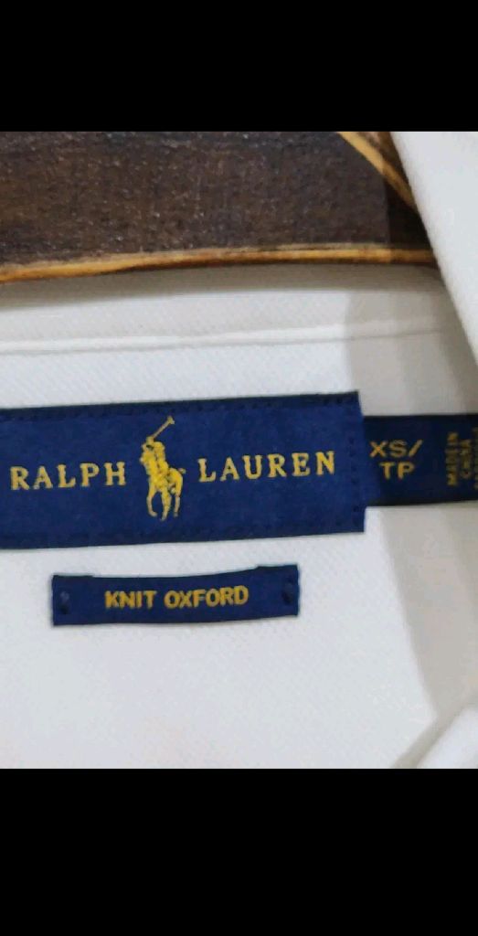 (S) 랄프로렌 폴로 셔츠 원피스 화이트 긴팔 카라넥--2