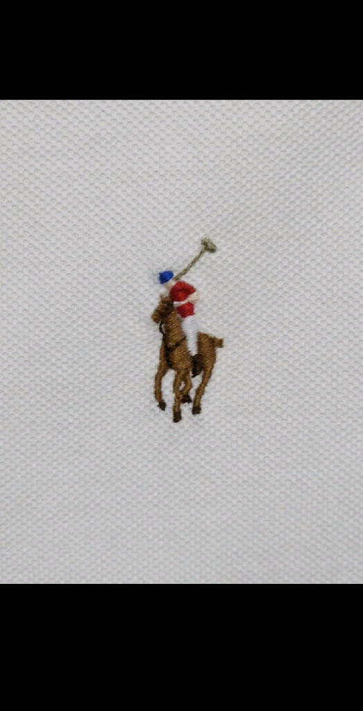 (S) 랄프로렌 폴로 셔츠 원피스 화이트 긴팔 카라넥--3