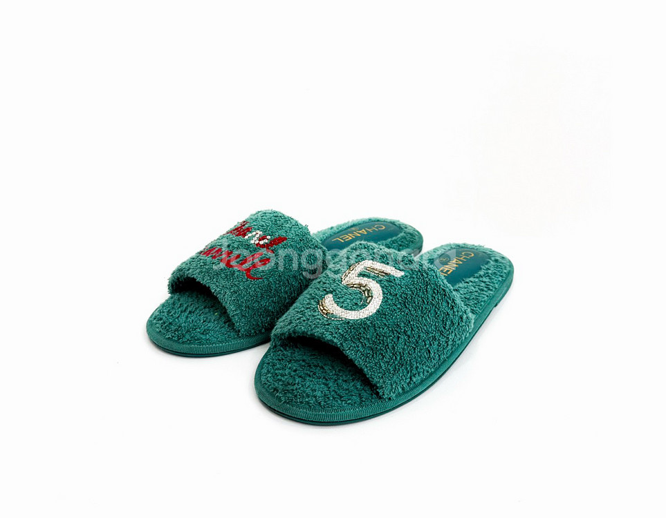 [M] 샤넬 x 퍼렐 한정판 마린 테리 슬라이드 슬리퍼--0