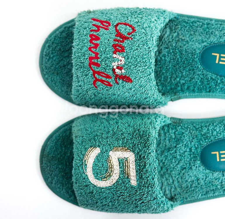 [M] 샤넬 x 퍼렐 한정판 마린 테리 슬라이드 슬리퍼--6