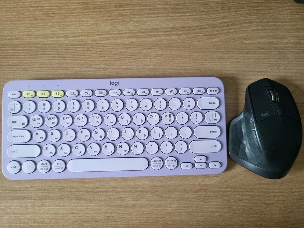 로지텍 K380 키보드와 MX Master 2S 마우스 이미지
