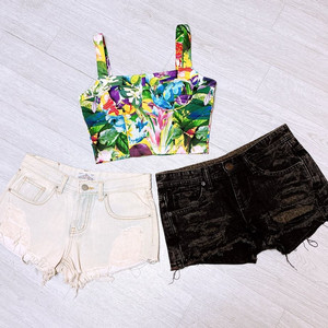 워터밤 탑 + 디트로이트 핫팬츠 셋업 S/55 사이즈