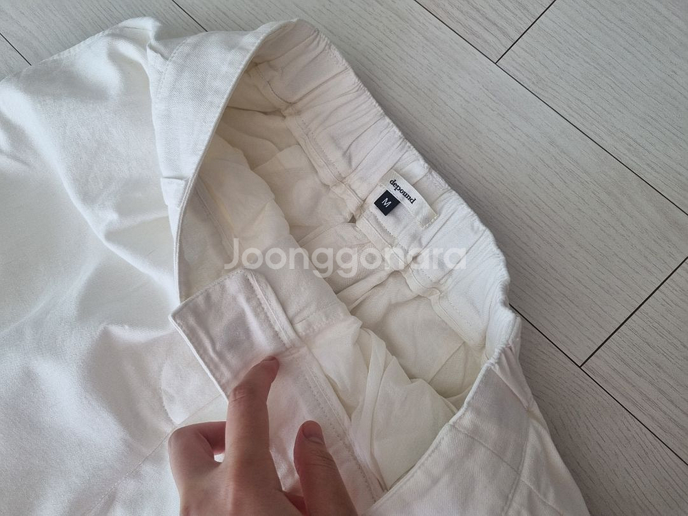 (새상품)depound 드파운드린넨밴딩팬츠 M--8