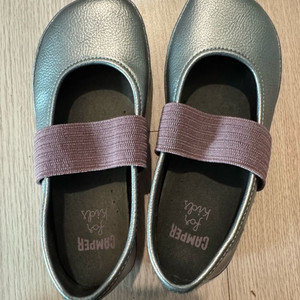 캠퍼 스트랩 발레리나 키즈 실버