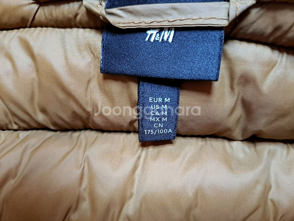 h&m 경량패딩 브라운 레귤러핏 m사이즈--7