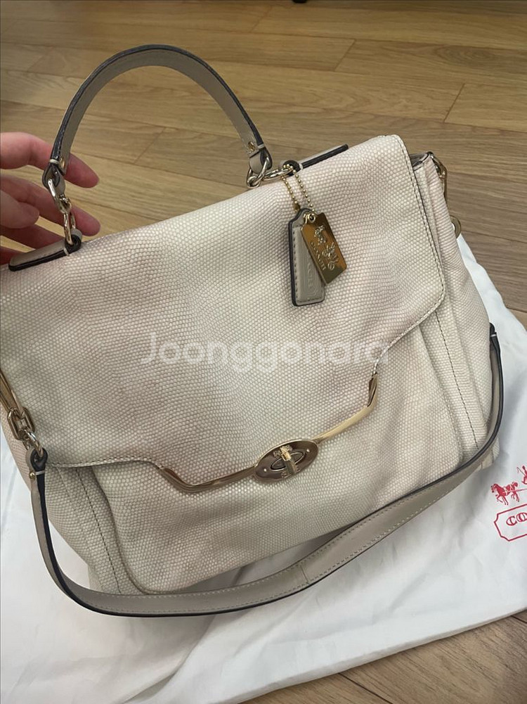 코치 정품 탑 핸들 투웨이 사첼백 숄더백--0