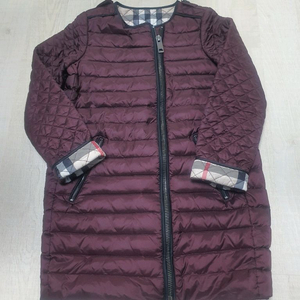 10Y 버버리키즈 다운 롱 경량 패딩 점퍼