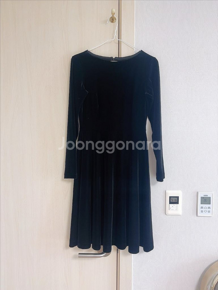 벨벳 원피스 드레스 가을 겨울 블랙--0