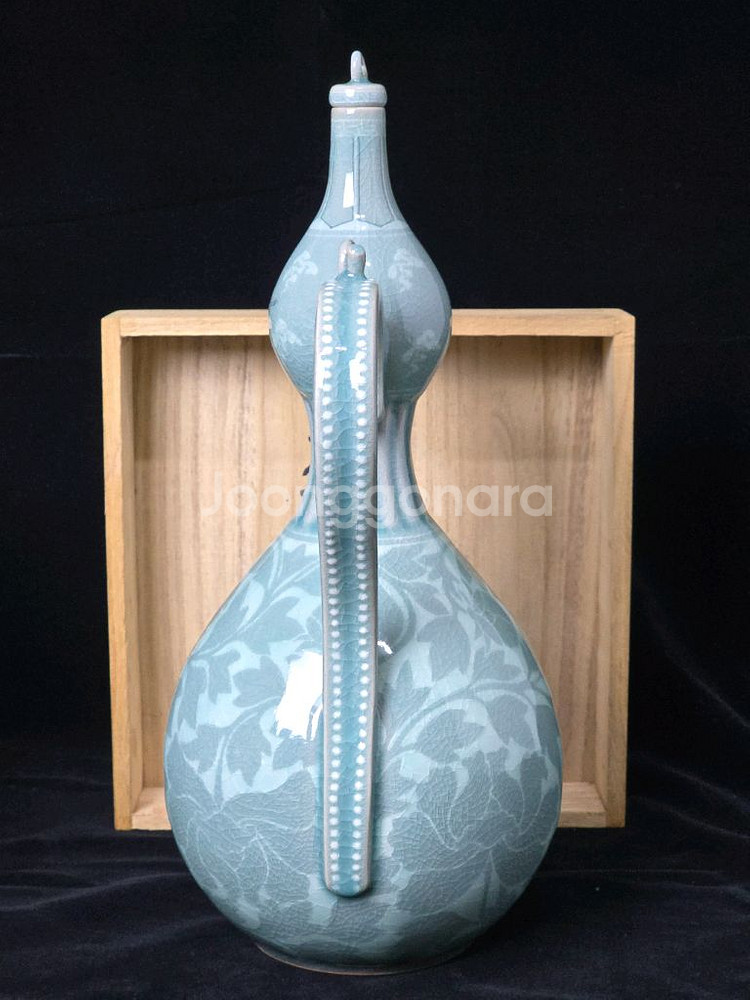 해강 유근형 청자 주전자 수주--3