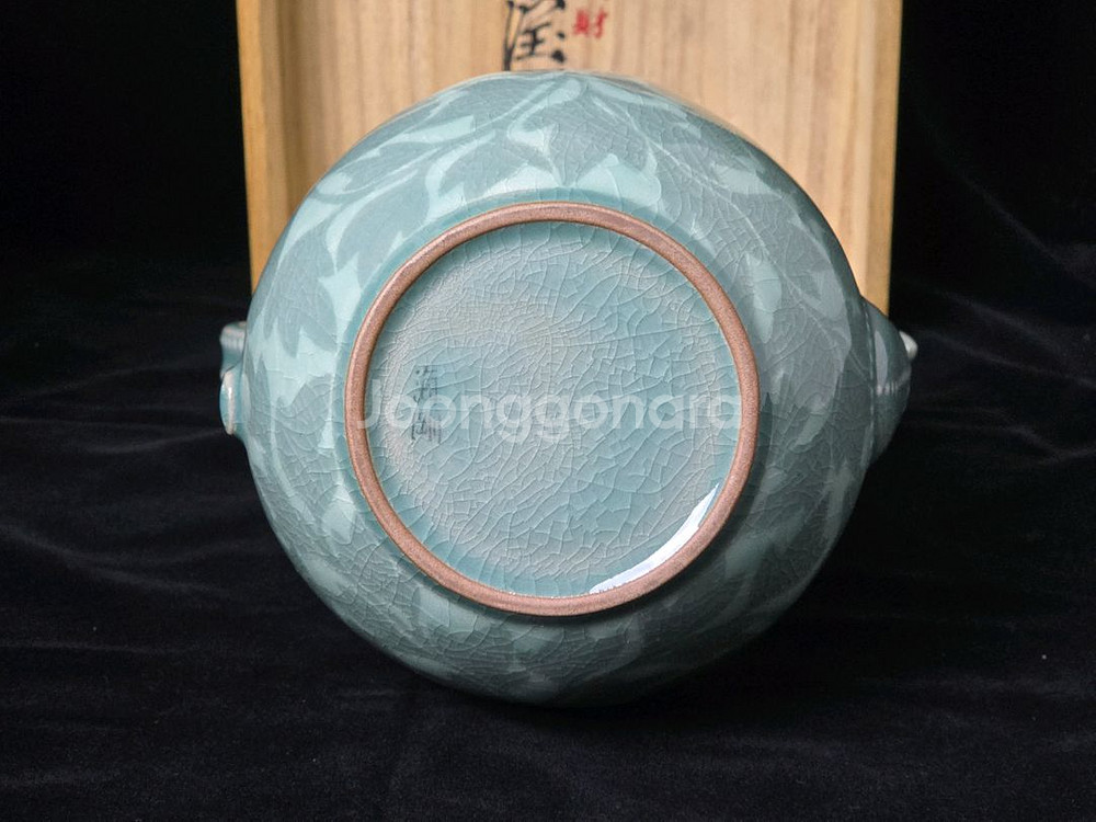 해강 유근형 청자 주전자 수주--7