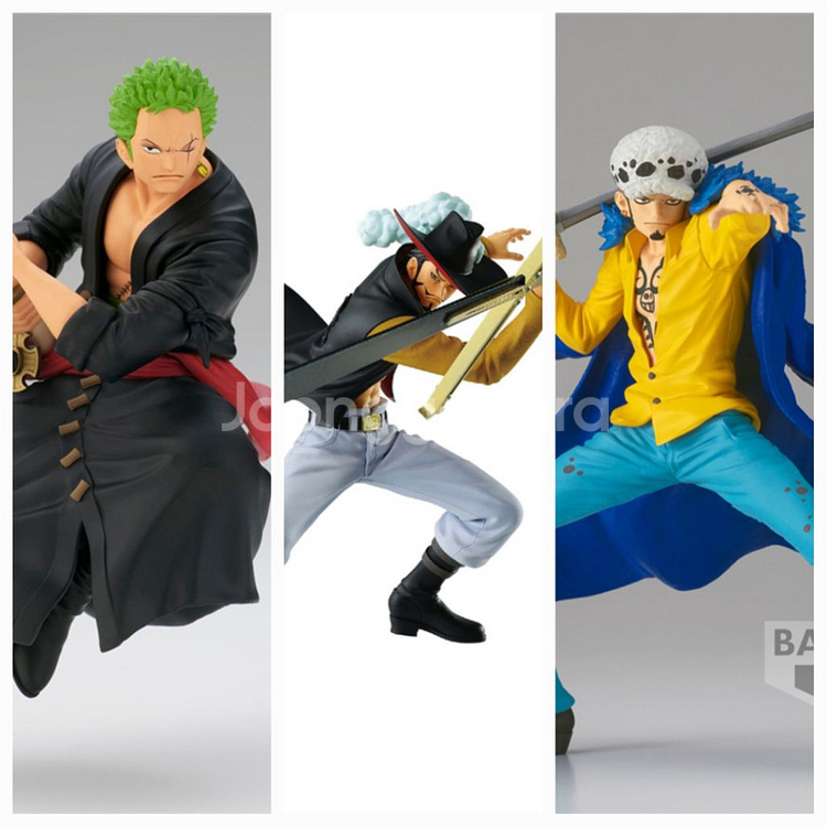 3종)원피스 배틀레코드 조로 미호크 로우 피규어--0