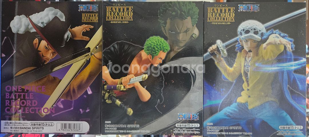 3종)원피스 배틀레코드 조로 미호크 로우 피규어--5