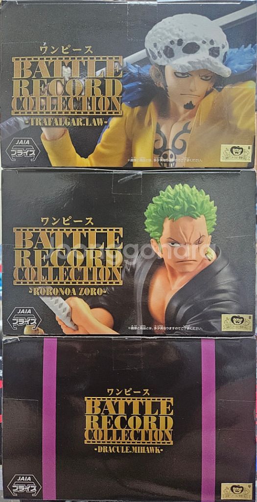 3종)원피스 배틀레코드 조로 미호크 로우 피규어--6