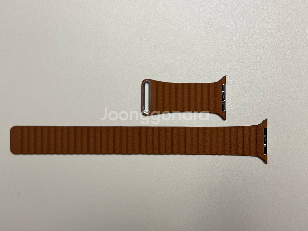 애플워치 정품 레더루프 새들브라운 44mm 라지사이즈--2