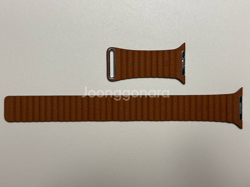 애플워치 정품 레더루프 새들브라운 44mm 라지사이즈--1