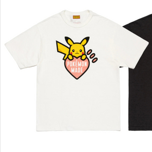 휴먼메이드 X 포켓몬(피카츄) 반팔티 흰색 L,XL 판