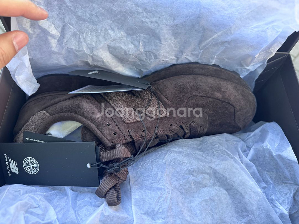 뉴발란스 x 스톤 아일랜드 574 고스트 다크 브라운--0