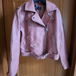 ZARA 인디핑크빛 라이더 쟈켓