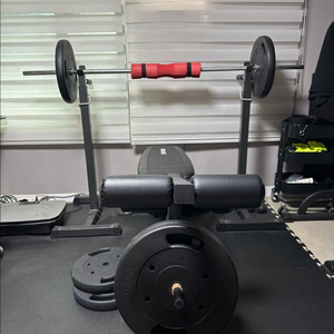각도조절 벤치프레스 + 벤치렉 + 원판 80kg