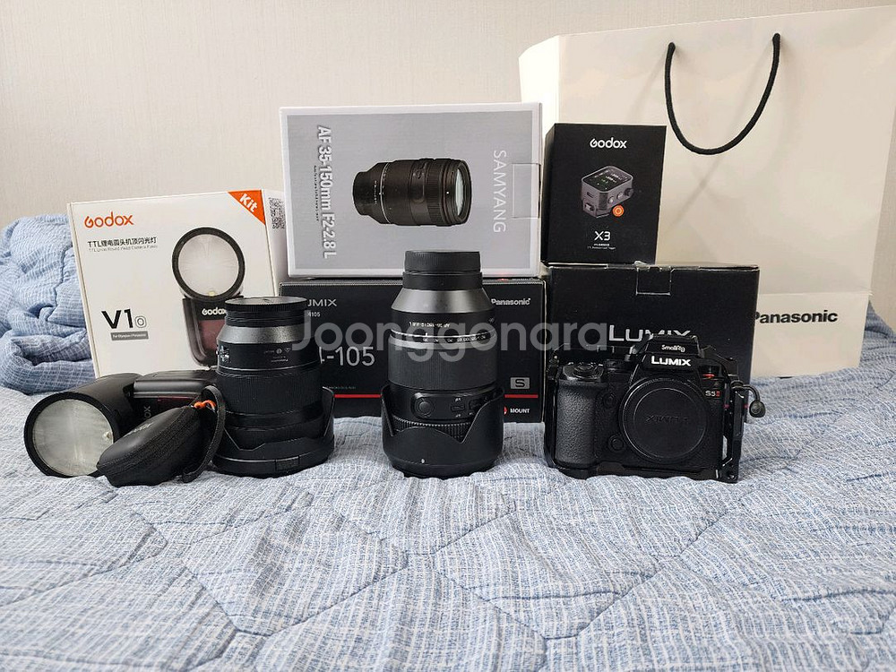 파나소닉 s5m2, 렌즈 2개, 동조기, 스트로브--0