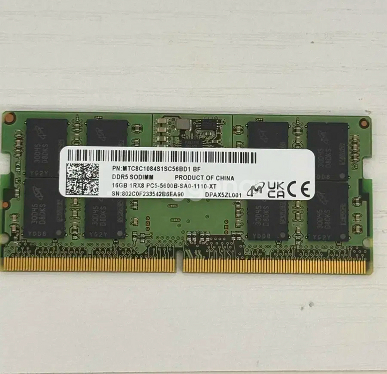 (미사용) 노트북용 마이크론 16GB DDR5 5600--0