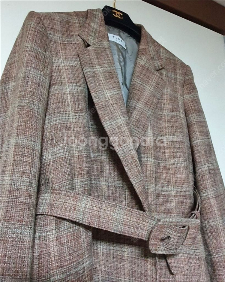 한섬 타임 벨티드 자켓--2