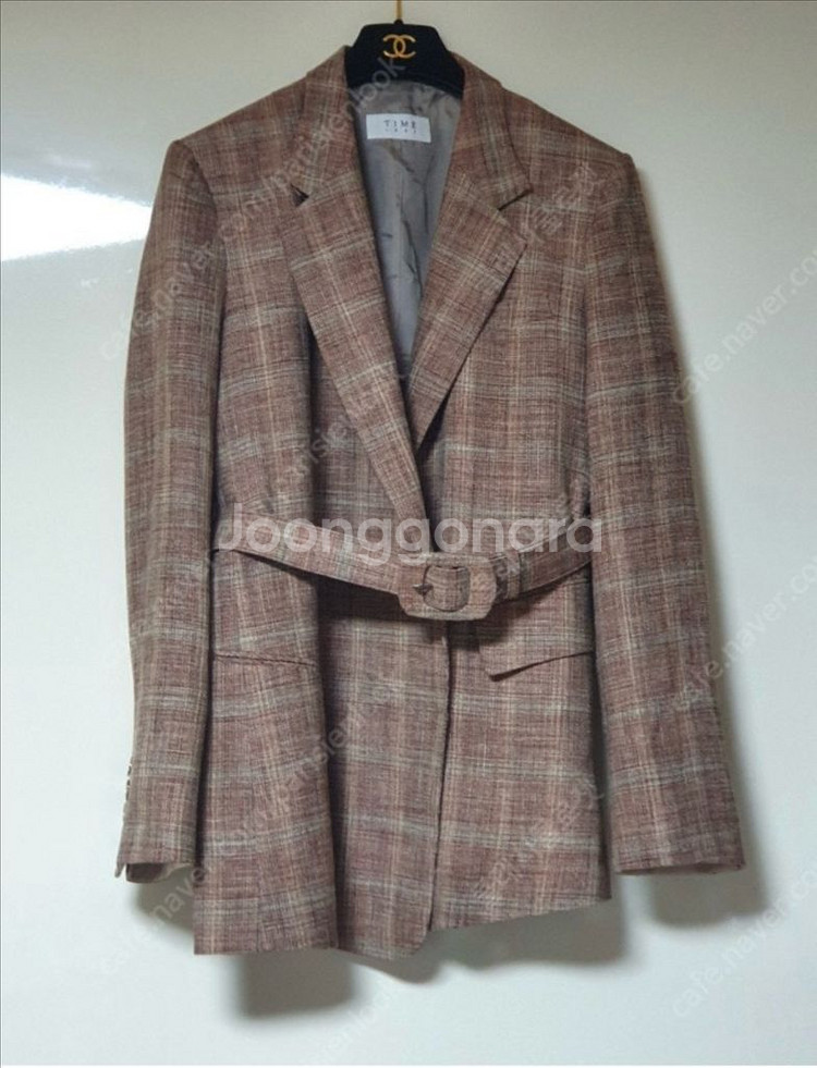 한섬 타임 벨티드 자켓--1