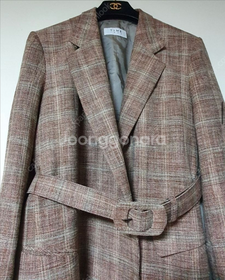 한섬 타임 벨티드 자켓--3