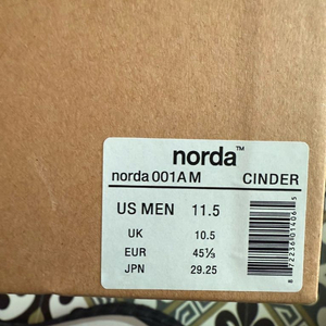 노다(norda)001A 신더 us11.5