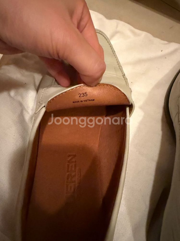 쿠에른 런던 09 로퍼 아이보리 화이트 235mm--3