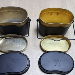 미군 메스킷, 캔틴컵, 반합 2개, 독일군 수통 등