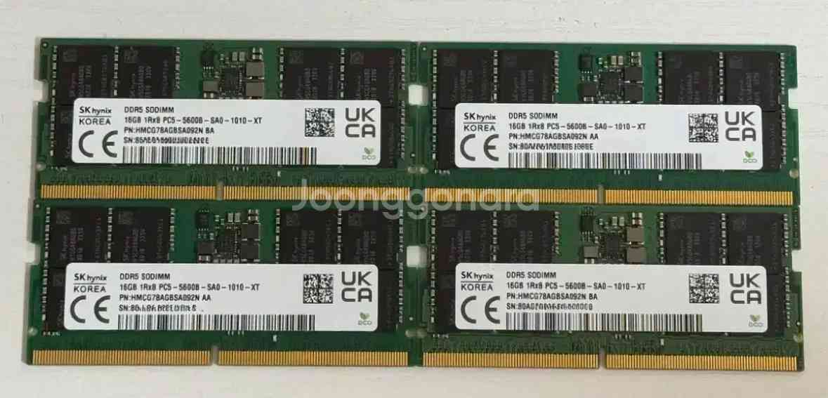 (미사용) 노트북용 하이닉스 DDR5 16GB 5600--0