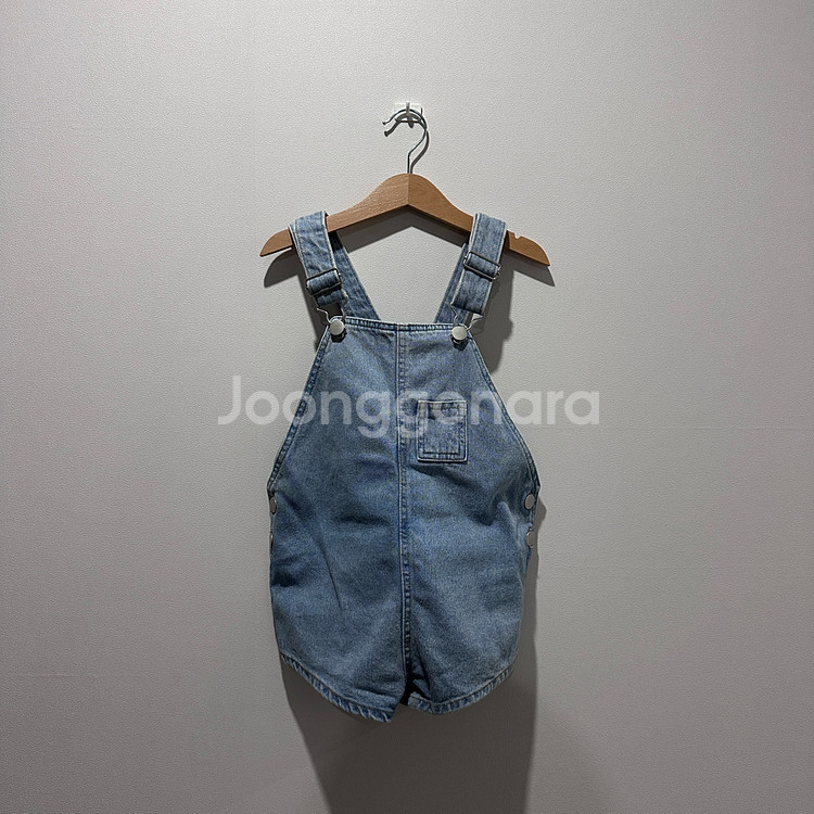 [M(5-7호)] 제제우노시티 멜빵 숏 오버롤 팬츠--2