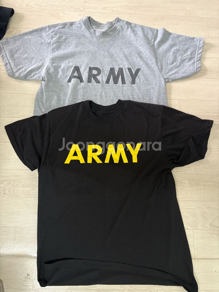 미육군 PT 반팔티 신구형 세트--0