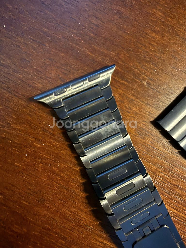 애플워치치 42(44) 링크브레이슬릿 블랙 정품--4