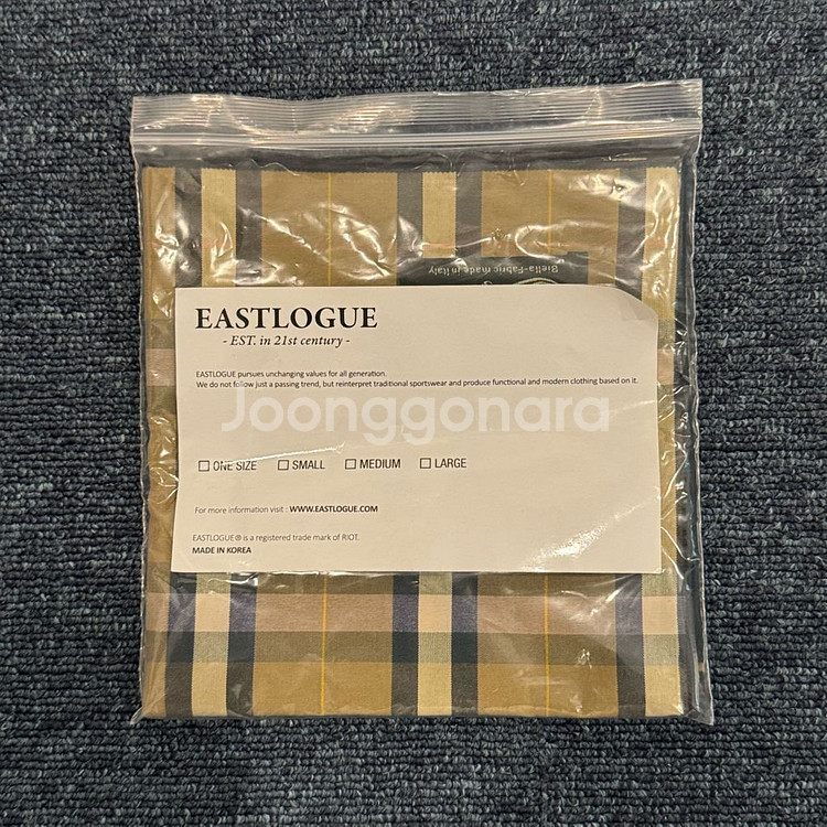 이스트로그 체크 손수건 스카프--4