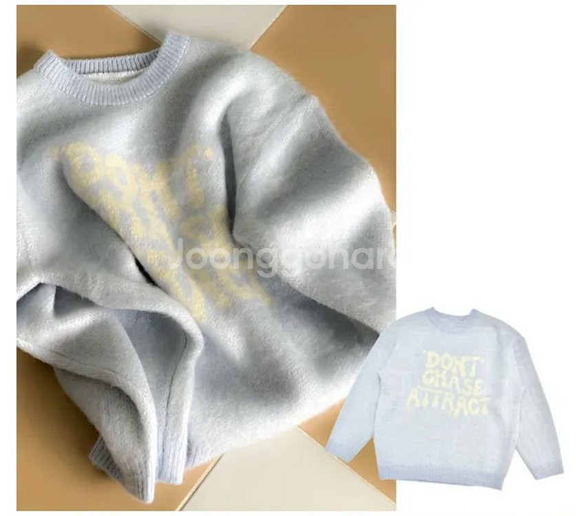 1회착용,거의새상품) 파스텔 루즈핏 여성 니트--0