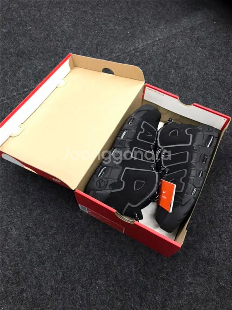 270 나이키 에어 모어 업템포 트리플 블랙 리플렉티브--0