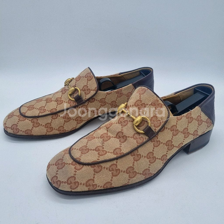 GUCCI GG 캔버스 홀스빗 로퍼 남성 255mm(6--1