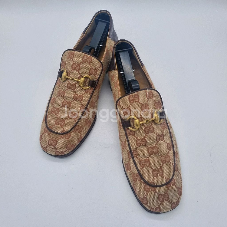 GUCCI GG 캔버스 홀스빗 로퍼 남성 255mm(6--5