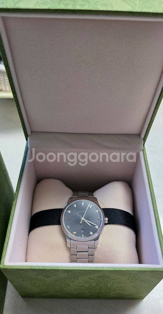구찌 YA1264029 G타임리스 남성 메탈 쿼츠 38--6