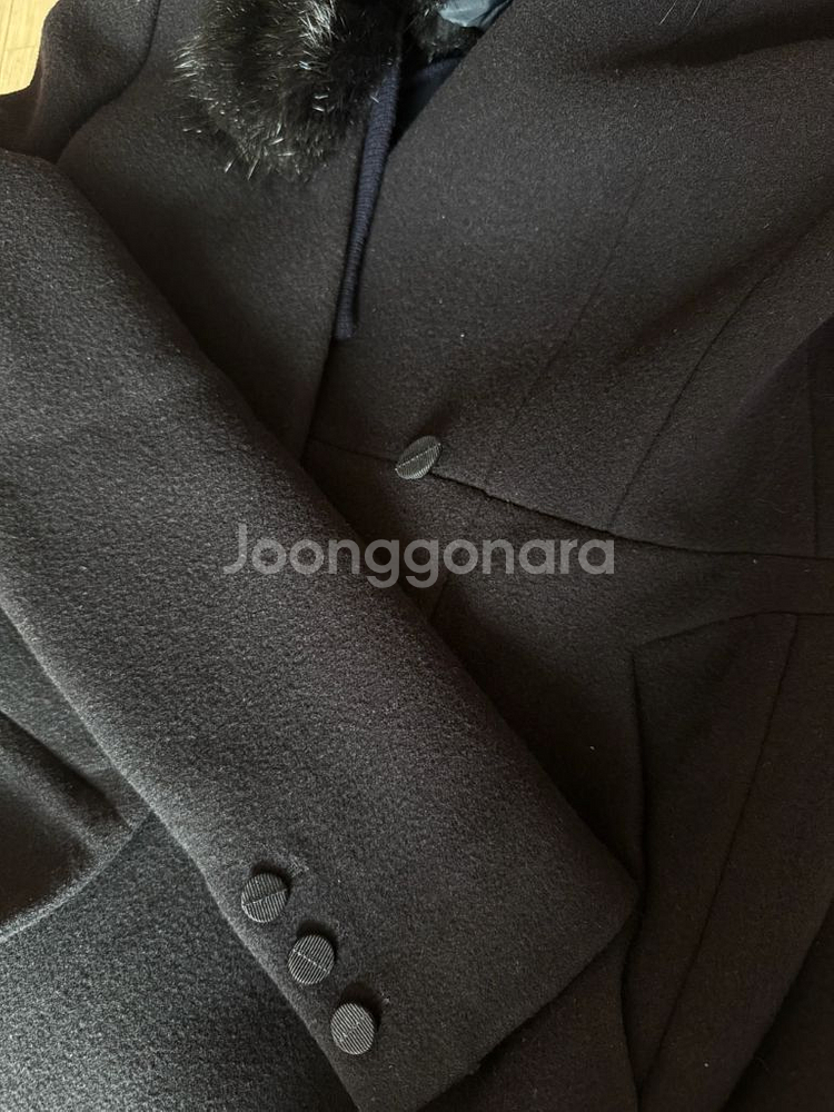 질스튜어트 네이비 여성 울코트 S사이즈--5