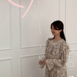 마지막가격-바이씨니 제작 꽃그림원피스(베이지.키작녀)