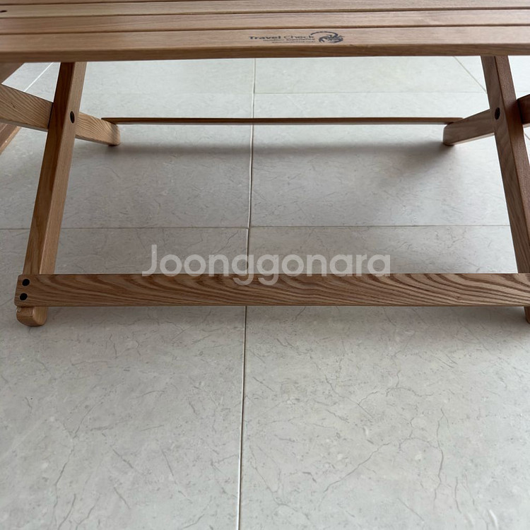 트레블체크 아웃도어 접이식 캠핑우드테이블 가방포함--3