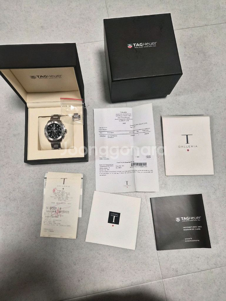 태그호이어 아쿠아레이서 크로노 쿼츠 시계(43mm)--0