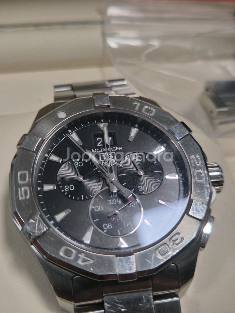 태그호이어 아쿠아레이서 크로노 쿼츠 시계(43mm)--1